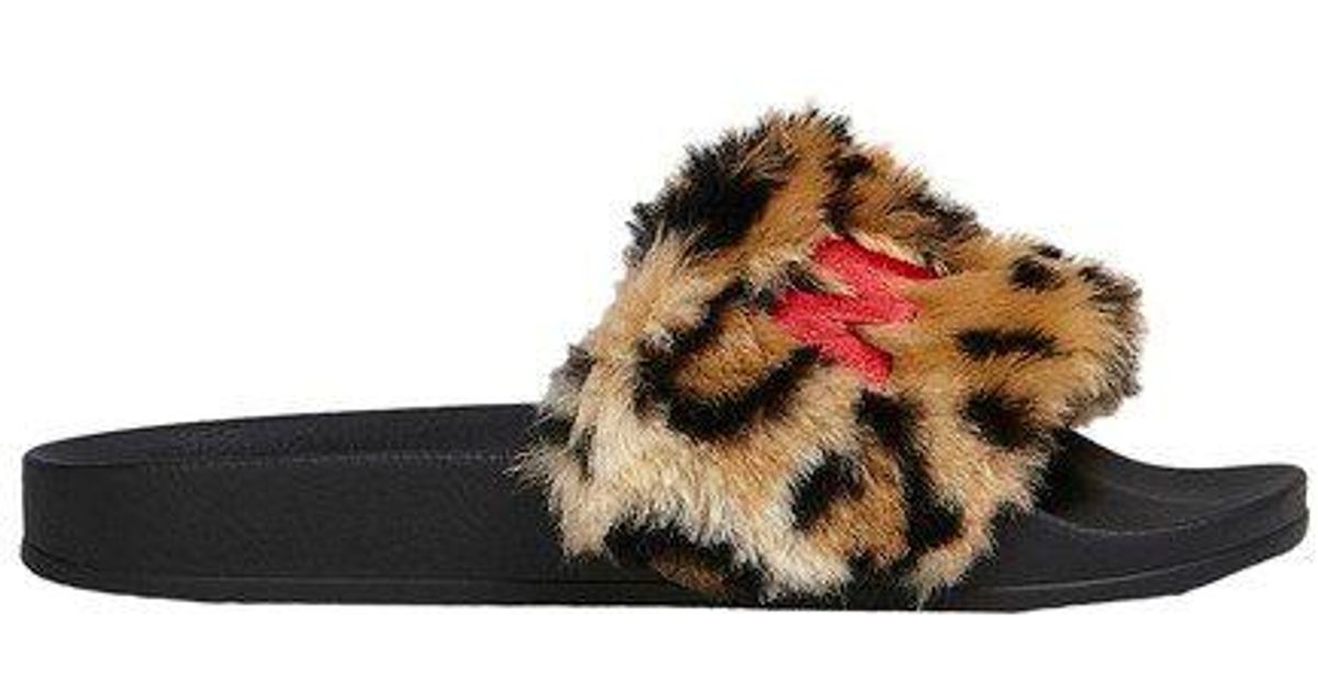 Marni Fur Slides in Leopard (Brown) Lyst