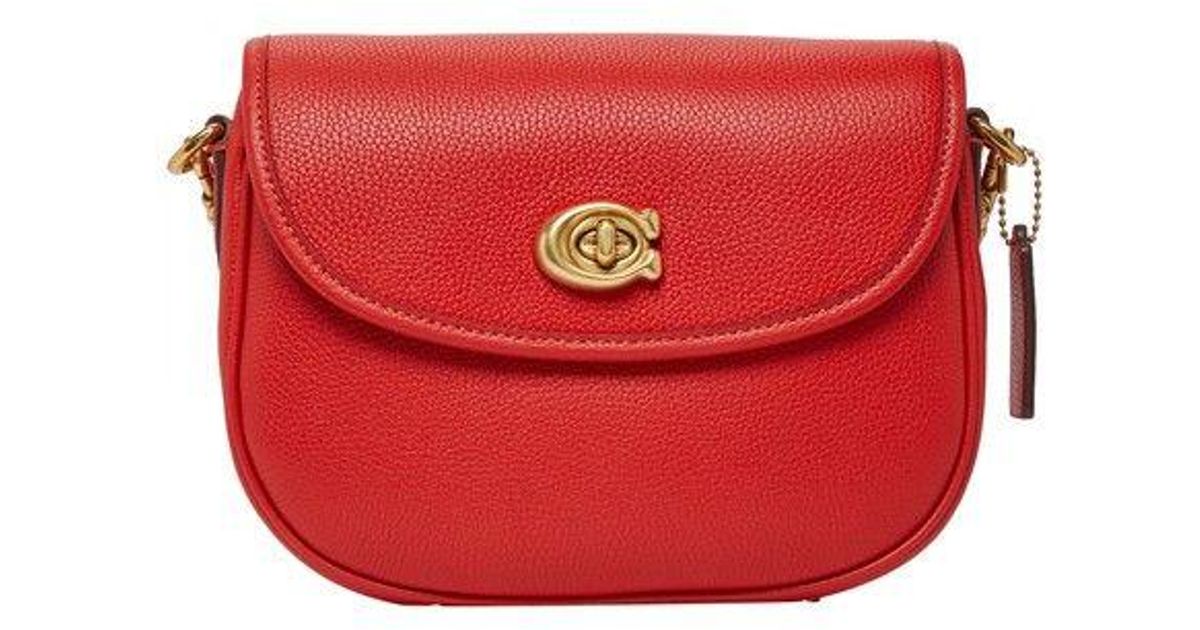 COACH Willow Saddle Bag in Red | Lyst