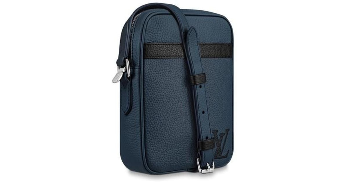 Louis Vuitton Taurillon Danube Slim PM - Blue Messenger Bags, Bags