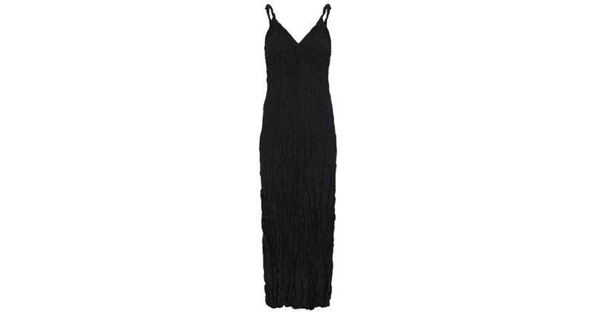 Totême Twist-strap Crinkled Dress in Black | Lyst