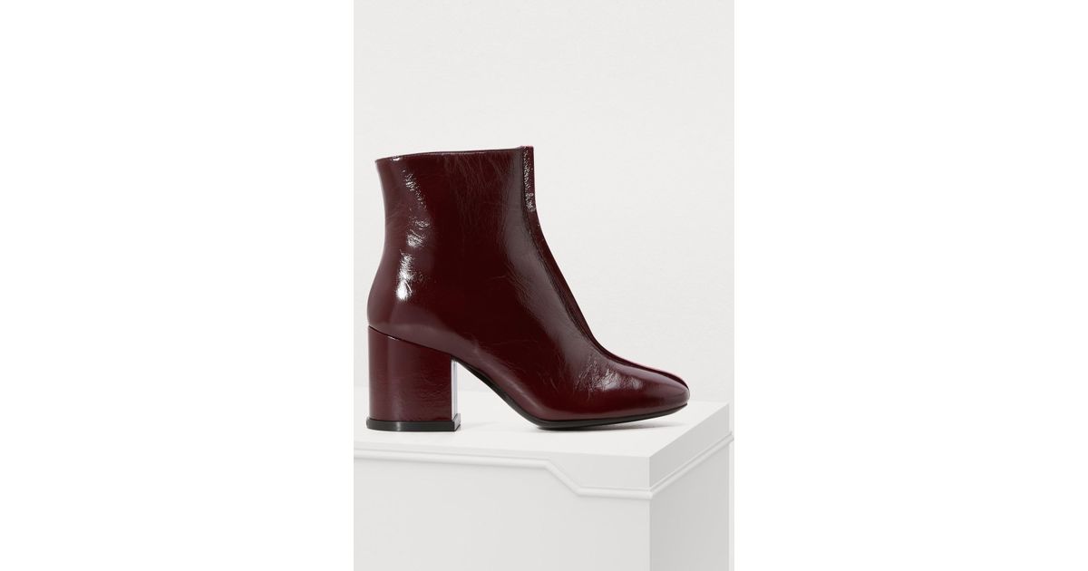 KENZO Leather Daria Boots With Heels - Lyst