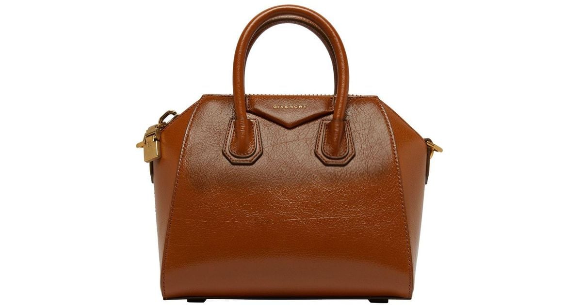 Givenchy Mini Antigona Bag in Brown Lyst Canada