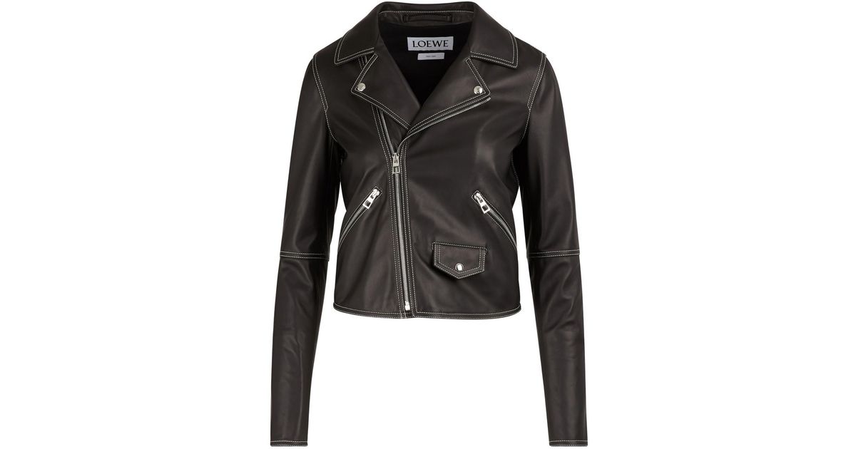 Loewe Biker Jacket in Black - Lyst