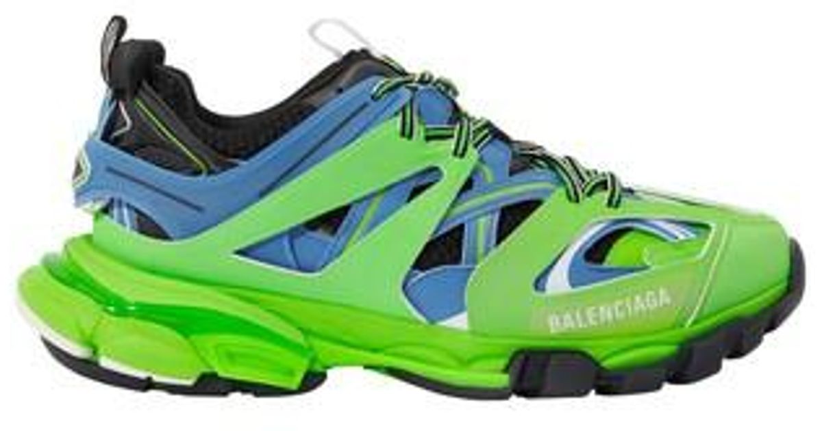 Balenciaga Synthetic Track Trainers in Green / Black (Green) - Lyst
