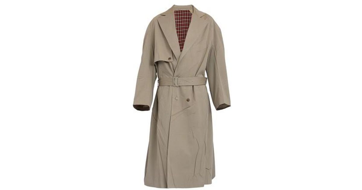 Balenciaga Oversized Trench Coat in Natural for Men | Lyst