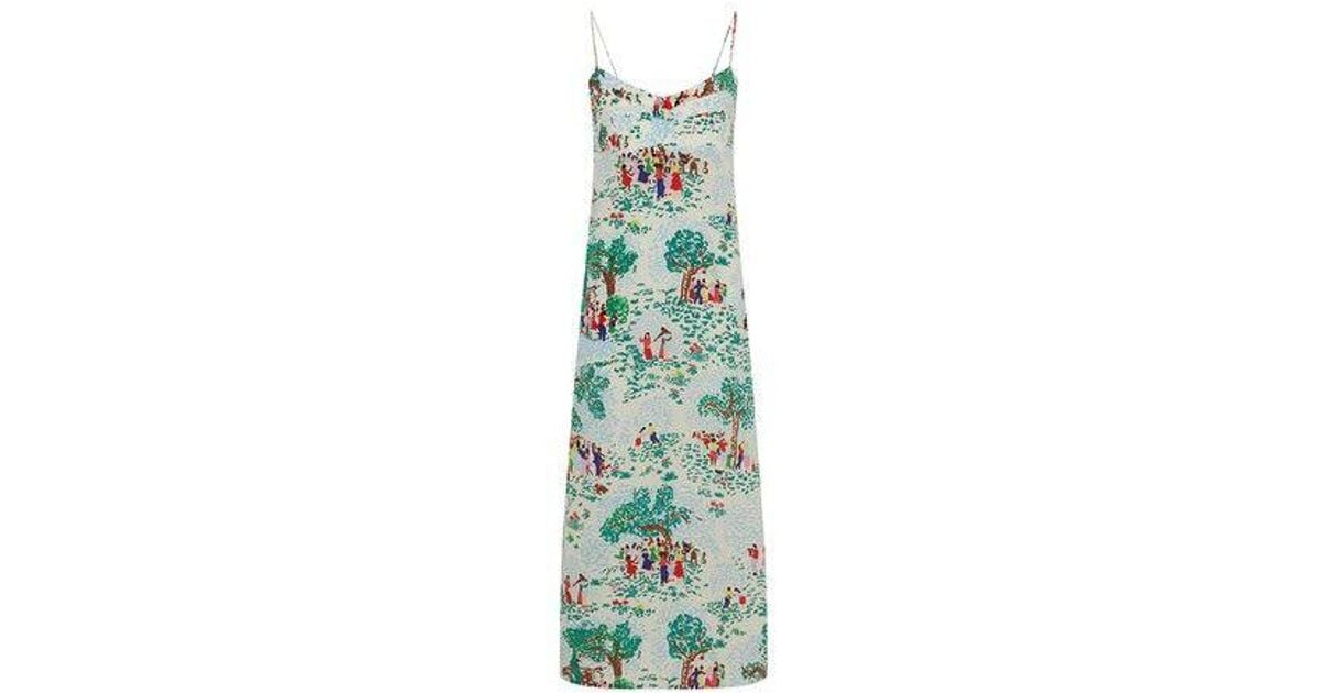 mii Sharma Vivaldi midi dress - White