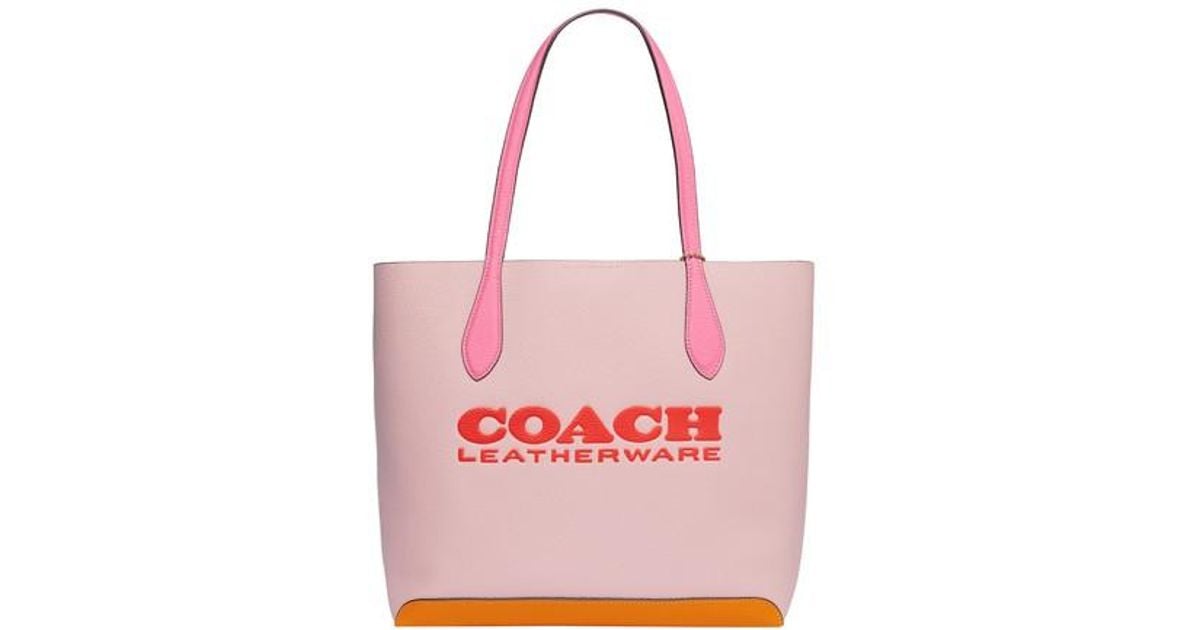 COACH Crossgrain Leather 195 Tote Bag in Pink