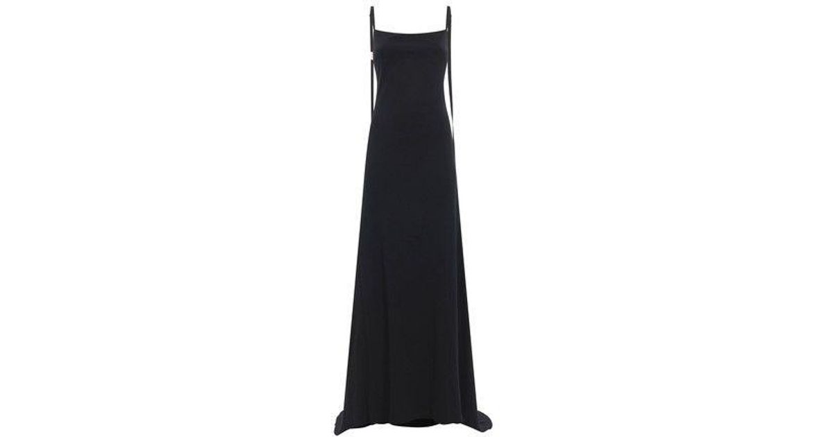 Ann Demeulemeester Hortense Long Slip Dress in Black | Lyst