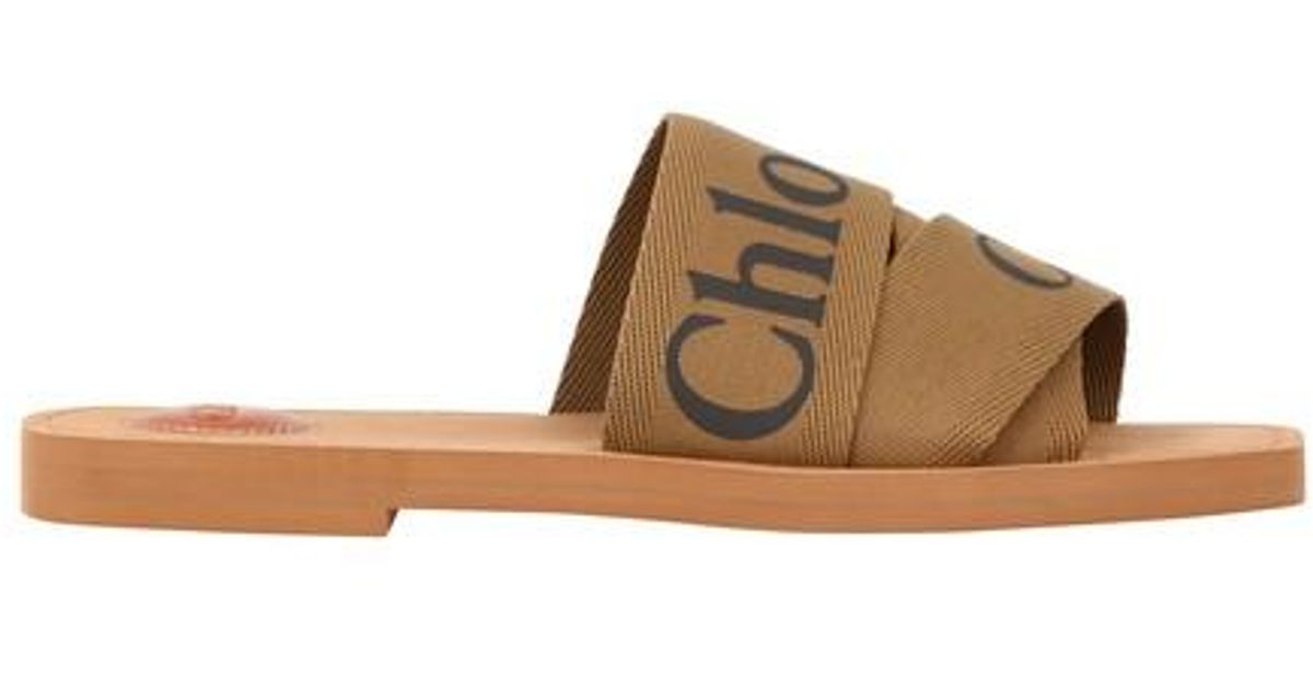 ChloÃ© Leather Woody Sandals in Brown - Lyst