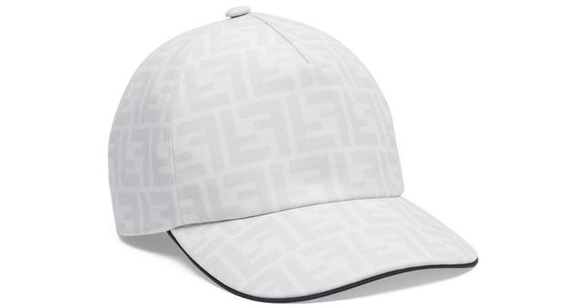 Fendi Cotton Hat in White for Men | Lyst
