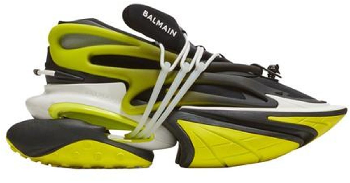 Balmain Unicorn Low-top Trainers In Neoprene And Leather in Yellow for ...