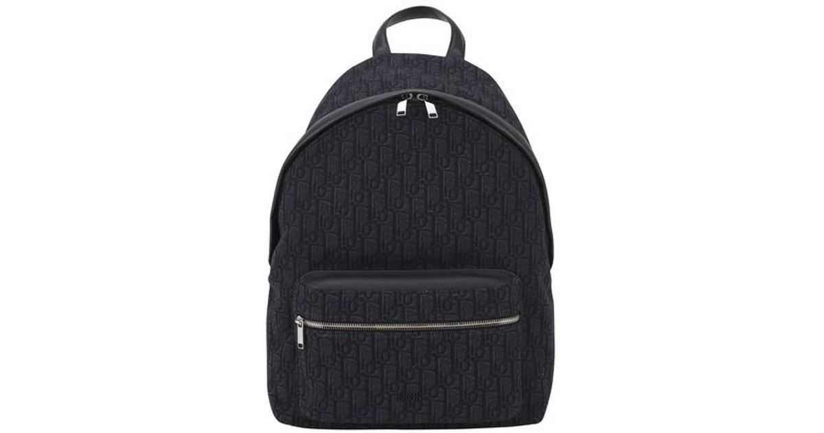 Dior Rider Oblique Backpack in Black for Men Lyst