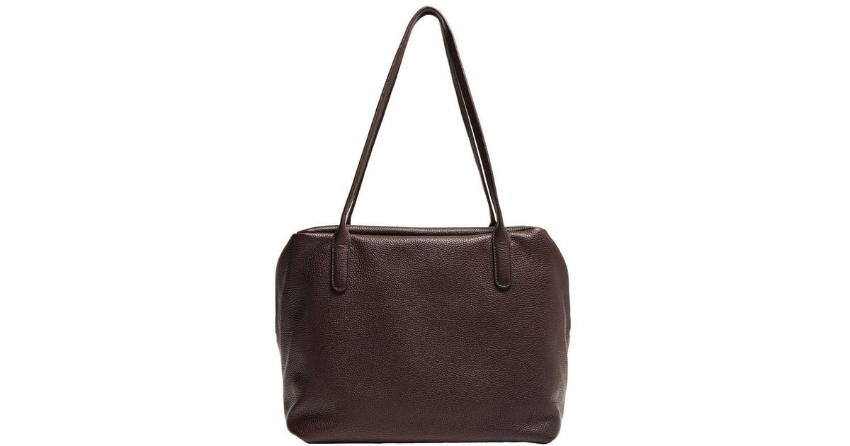 トートバッグ The Row Henri Tote Bag In Grainy Leather The Row - Henri Brunette Leather Tote | Mitchell Stores
