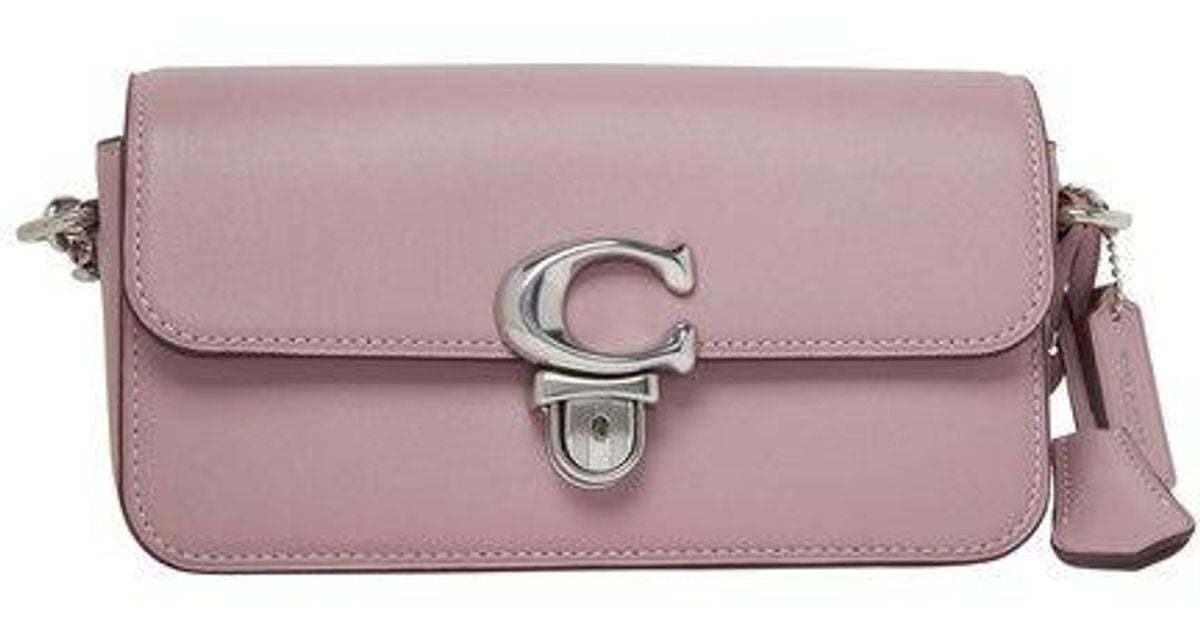 COACH Glovetanned Leather Studio Baguette Bag in Pink | Lyst