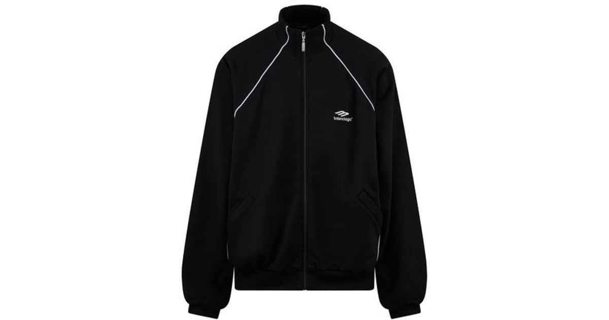 Balenciaga 3b Sports Icon Tracksuit Jacket in Black for Men | Lyst