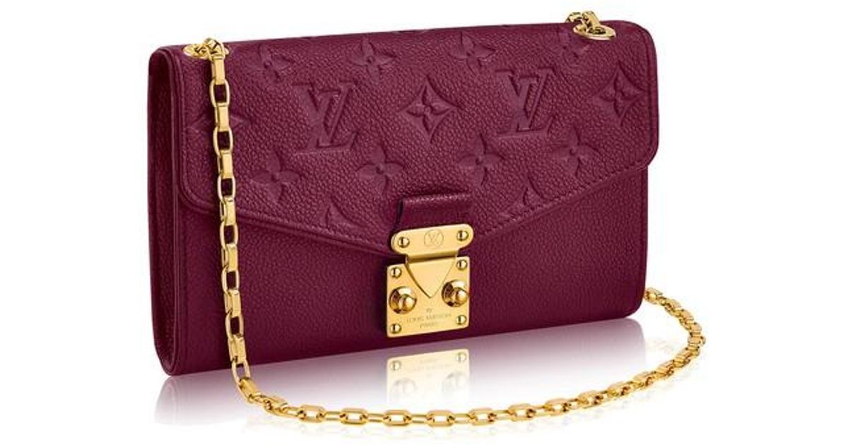 Louis Vuitton Empreinte Pochette Felicie Chain Wallet Cherry