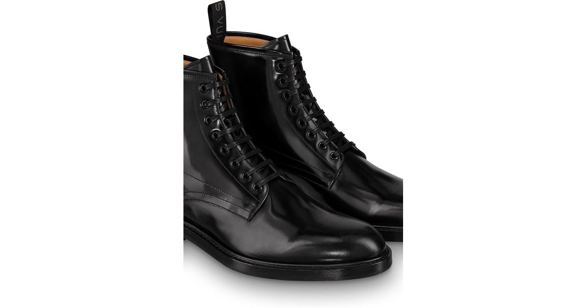 Louis Vuitton - Authenticated Voltaire Boots - Leather Black Plain for Men, Never Worn