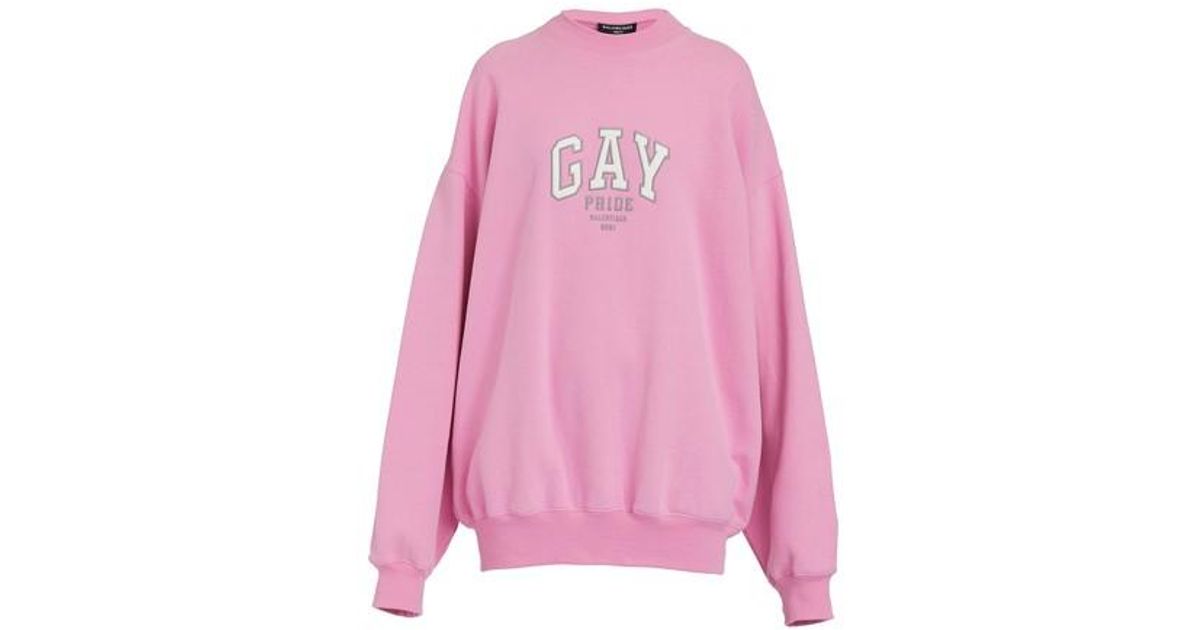 balenciaga pink sweatshirt