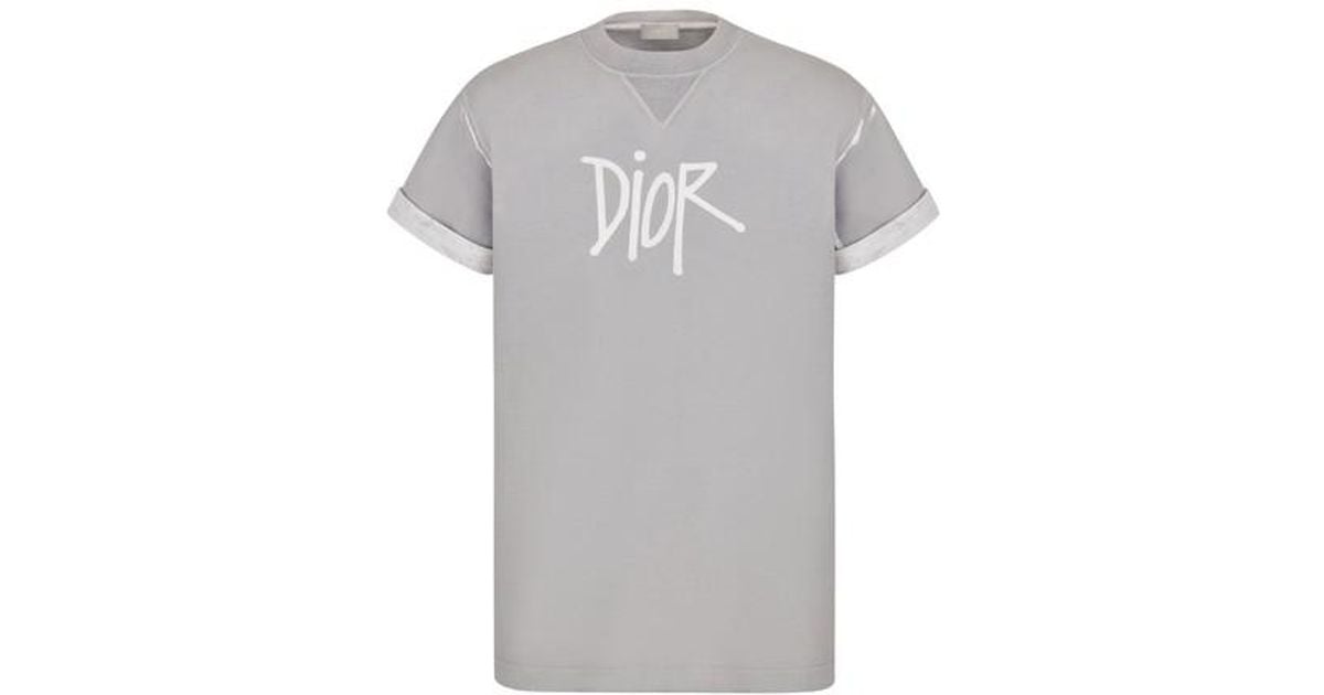 Dior AND SHAWN Oversized-T-Shirt in Grau für Herren | Lyst DE