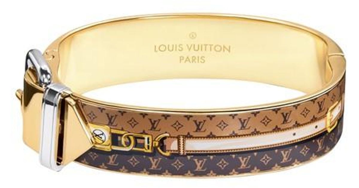 Louis Vuitton gold leather bracelet