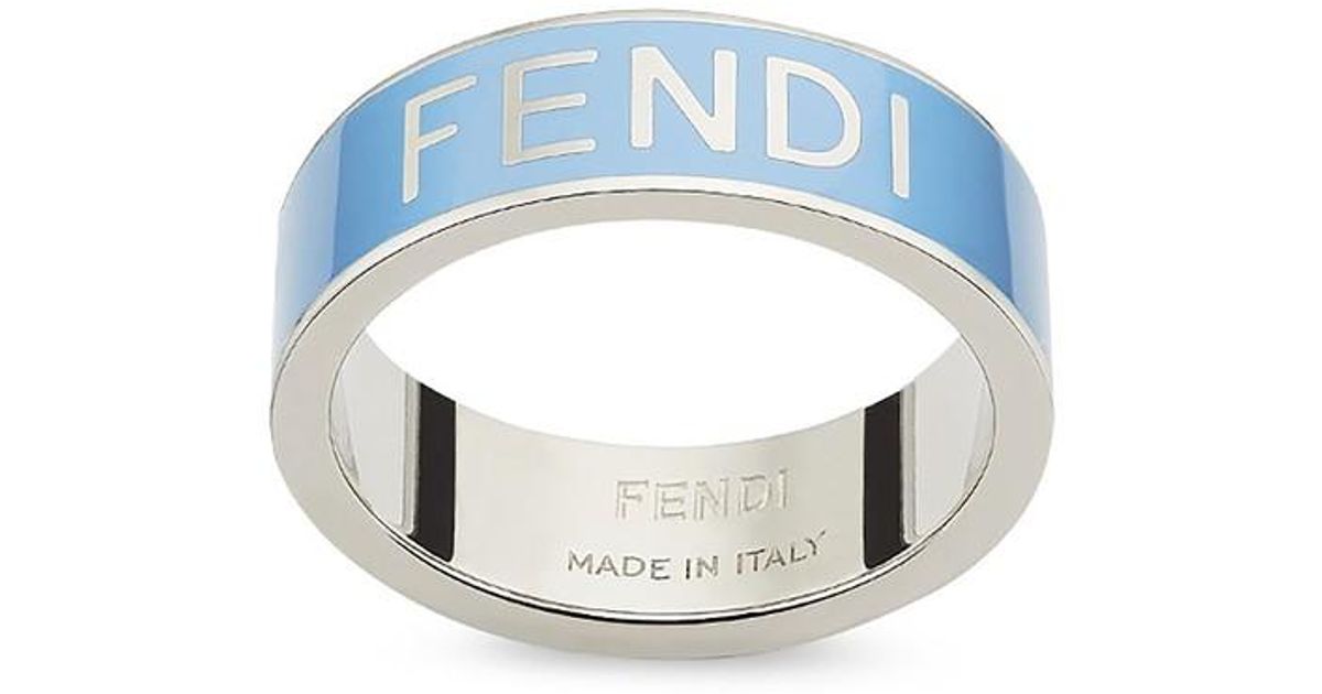 Fendi Ring in Blue for Men - Lyst