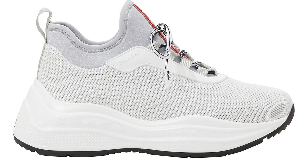 prada mesh and neoprene sneakers