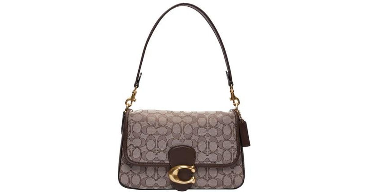 COACH Soft Tabby Shoulder Bag In Signature Jacquard in Brown Lyst