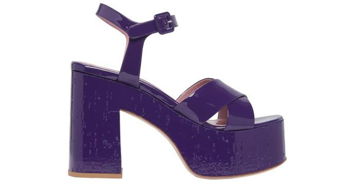 Femme Chaussures Chaussures à talons Sandales compensées Mules Lacquer Doll à plateforme Cuir HAUS OF HONEY en coloris Jaune 