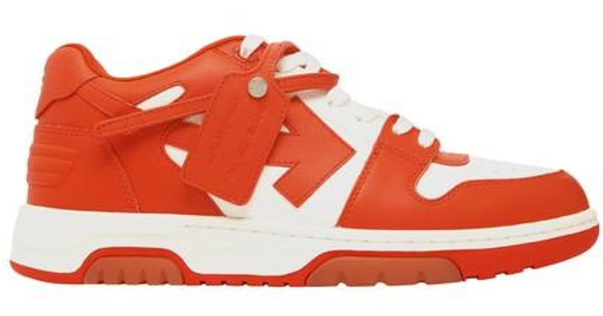 Off-White c/o Virgil Abloh Leather Sneakers Out Of Office in Orange for ...