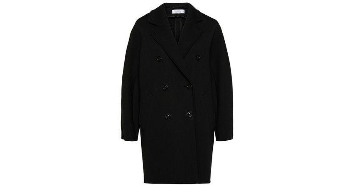 Max Mara Pedone Cropped Coat in Black | Lyst