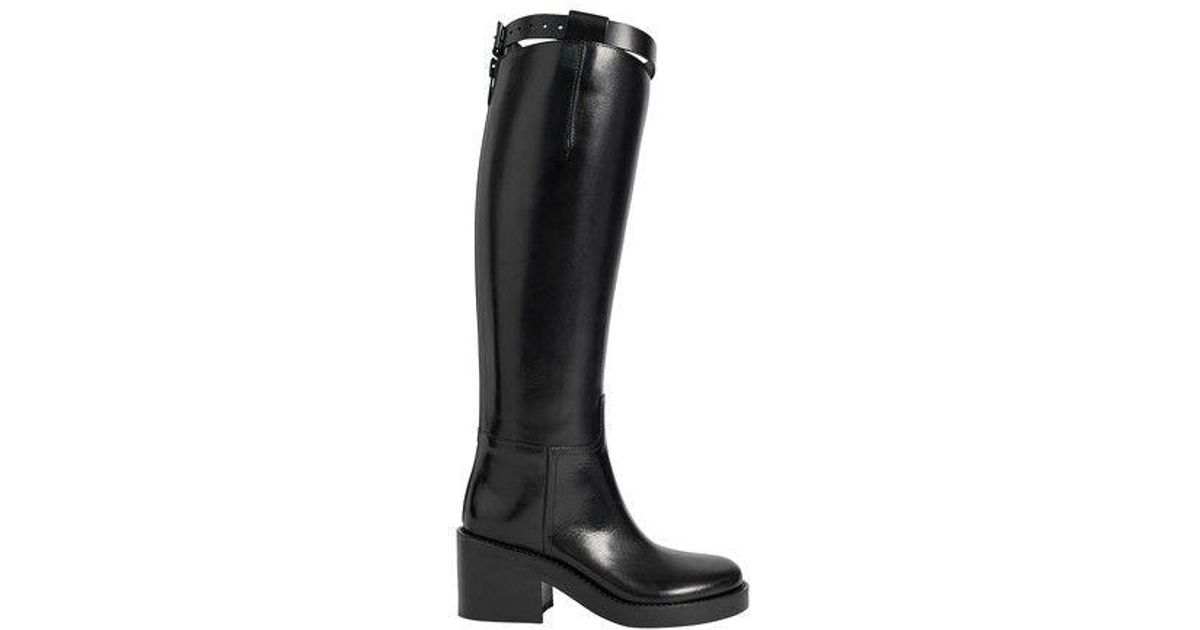 Ann Demeulemeester 50mm Stan Leather Riding Boots in Black Lyst