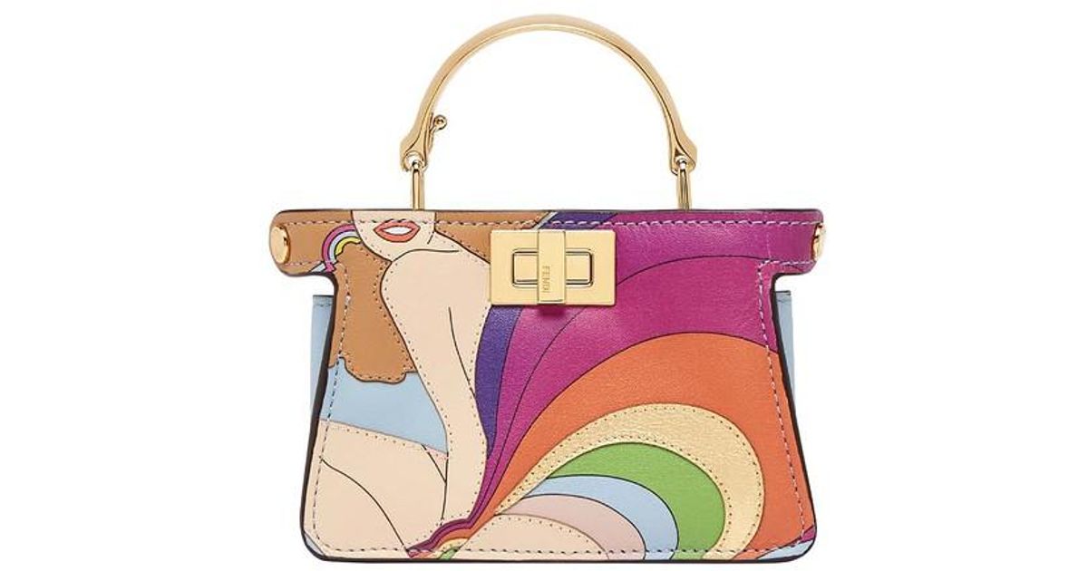 Fendi Nano Peekaboo Maxi Handle | Lyst