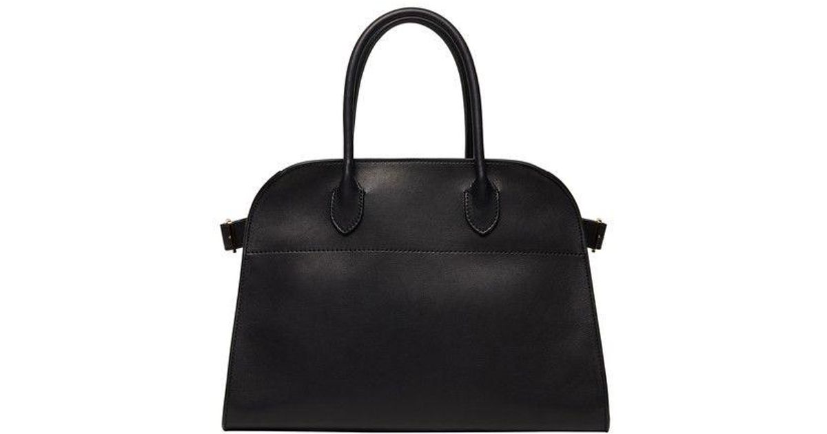 The Row Soft Margaux 12 Bag in Black | Lyst