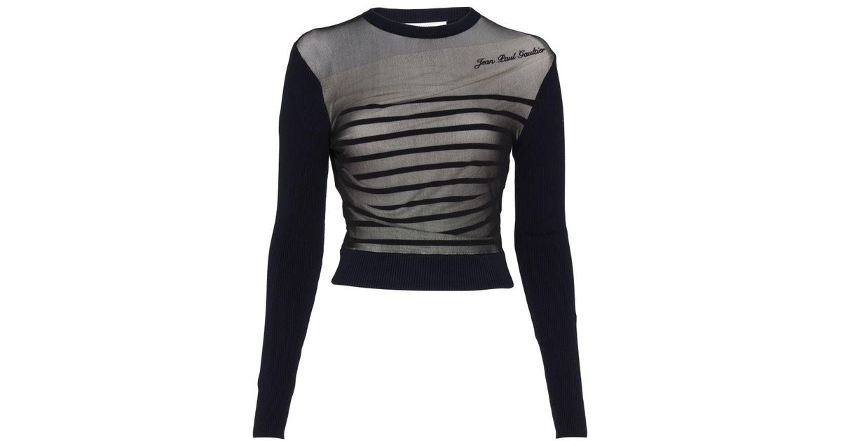 Le Pull Mariniere Jean Paul Gaultier en coloris Noir Lyst
