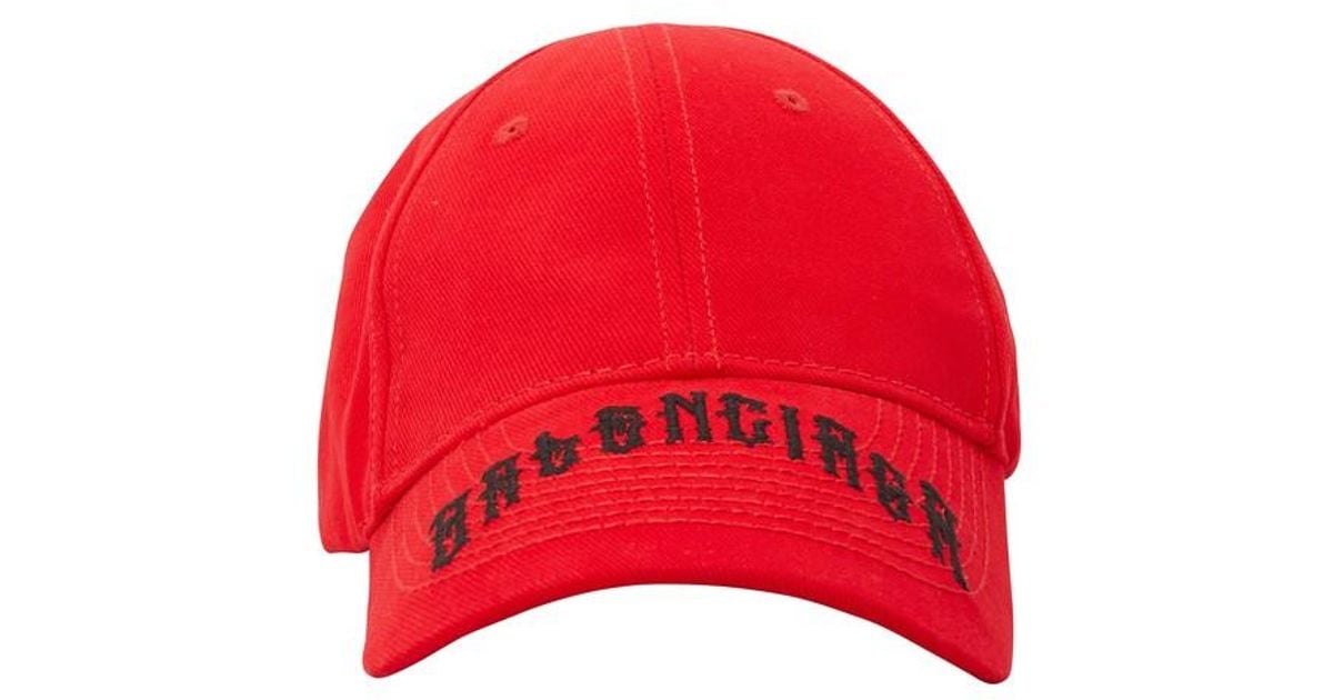 red balenciaga cap