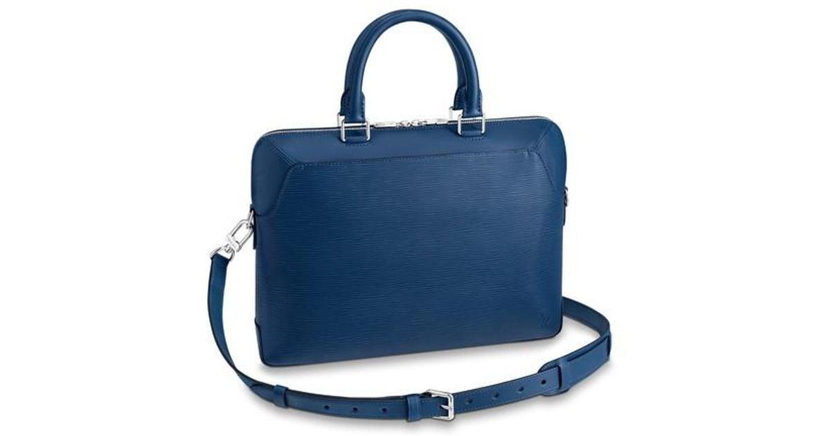 Louis Vuitton Victor Briefcase in Blue for Men