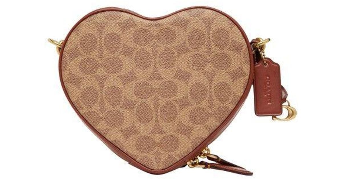 COACH®  Heart Crossbody In Signature Canvas