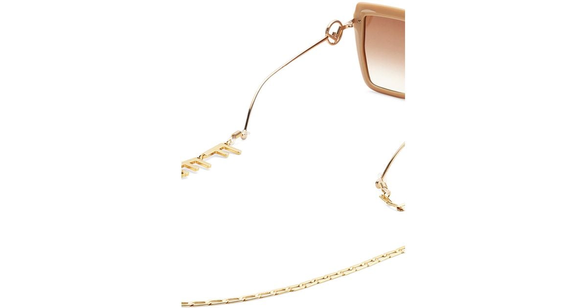 Fendi Glasses Chain in Metallic Lyst