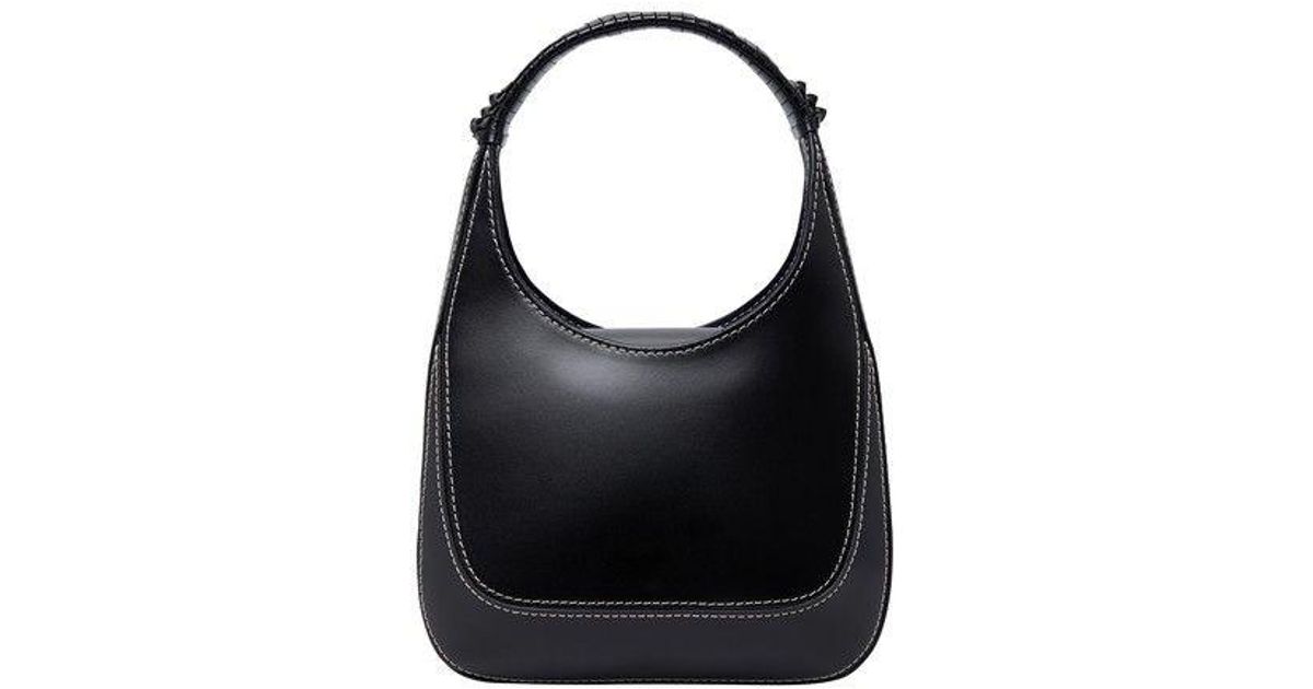 STAUD Leather Mick Crossbody Bag in Black Lyst