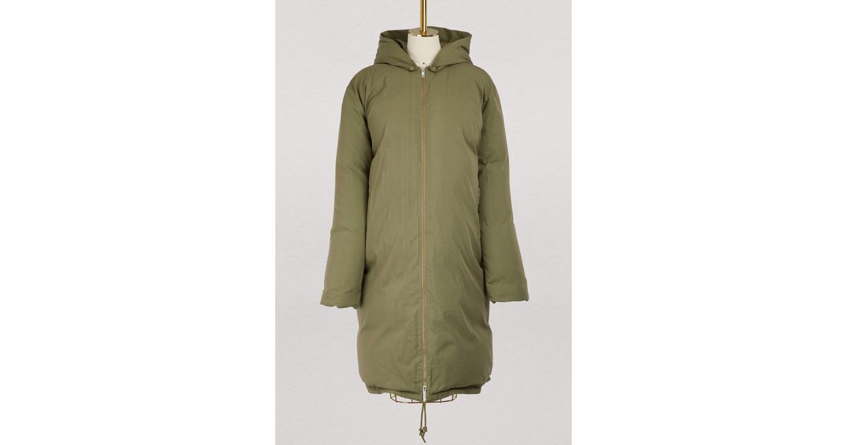 green long down jacket
