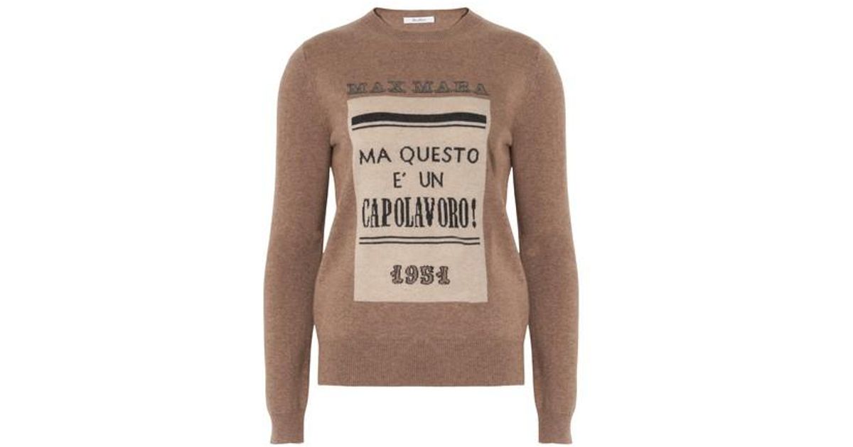 Max Mara Wool Higher Sweater in Brown - Lyst