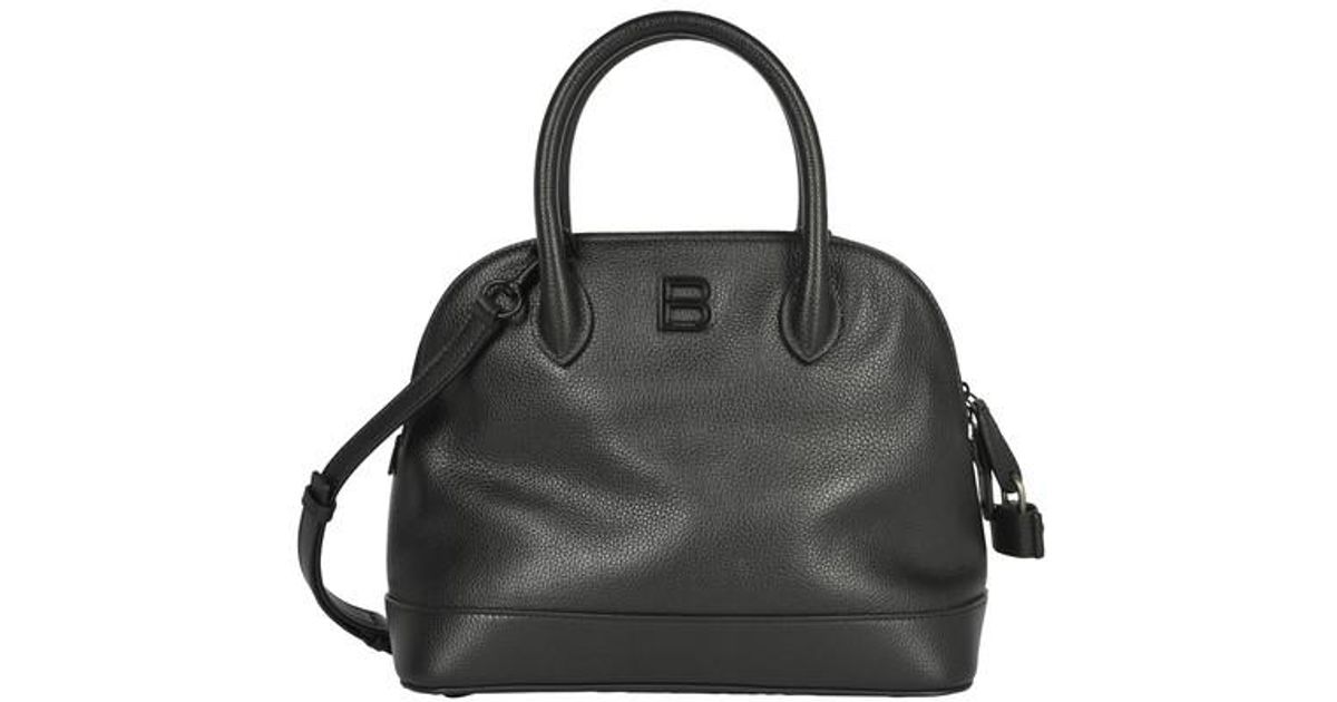Balenciaga Leather Ville Supple Small Top Handle Bag in Black 