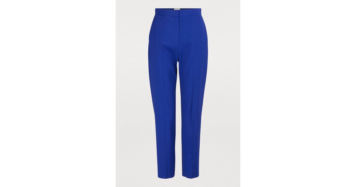 Maison Rabih Kayrouz Straight Trousers in Deep Blue (Blue) - Lyst