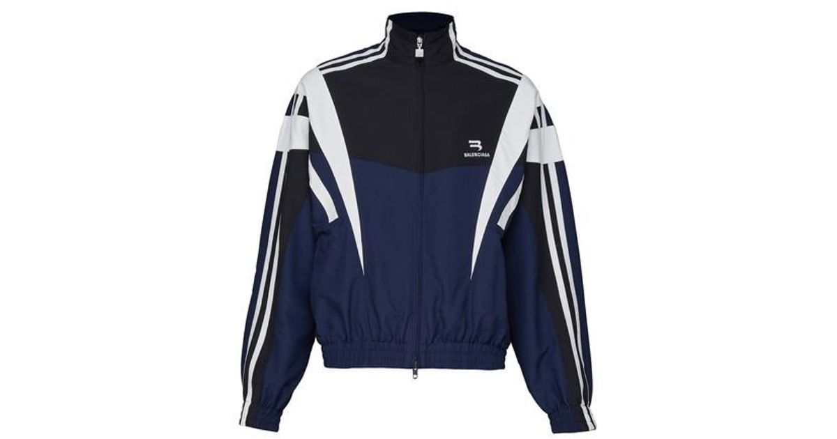 Balenciaga Sporty B Regular Tracksuit Jacket in Blue for Men - Lyst