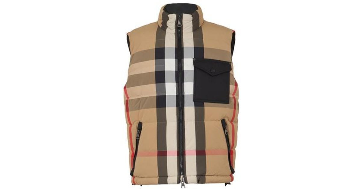 Burberry Wendbare wattierte Weste Nylon mit Re:Down®-Füllung