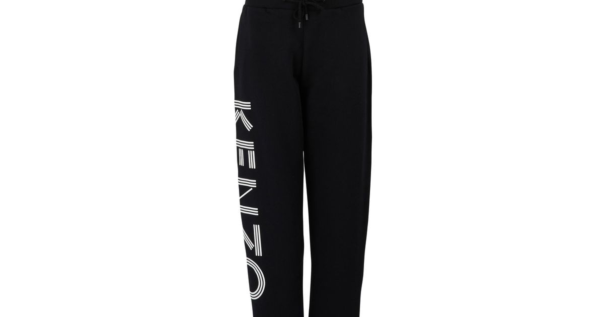 KENZO Cotton Logo Jogpants in Black - Lyst