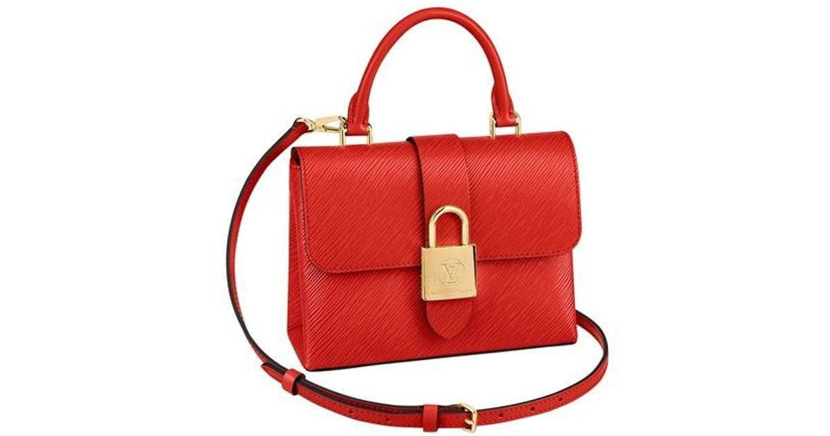LOUIS VUITTON LOCKY BB Epi Leather Red Coquelicot Crossbody Top Handle Bag