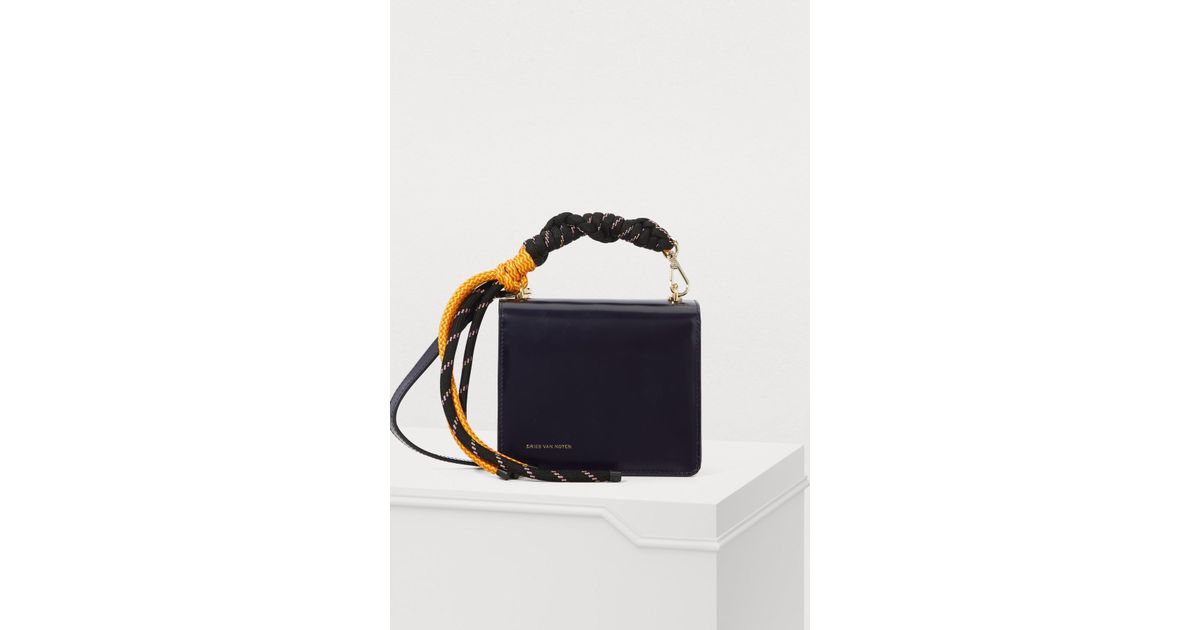 Dries Van Noten Mini Crossbody Bag With A Cord Strap in Blue | Lyst