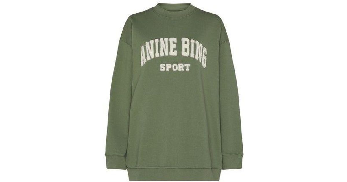 Anine Bing Tyler Sweatshirt in Green | Lyst