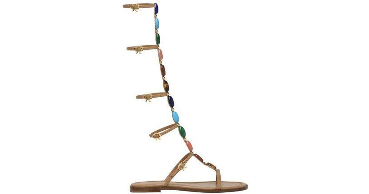 Gianvito Rossi Shanti Gladiator 05 Sandals in Brown Lyst